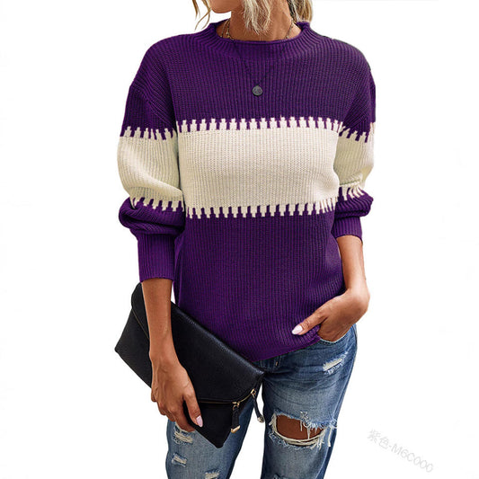 EOS | Modisches Lantern Sleeve Rundhalsausschnitt Top für Frauen