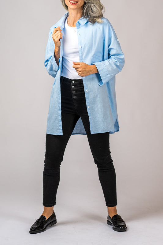 EOS | Bluse Langarm lockere Passform Hemd mit Knöpfen Damen EOS | Hemd