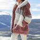 2024 Kuschelige Tweed-Kapuzenjacke mit Plüsch-Woll-Futter
