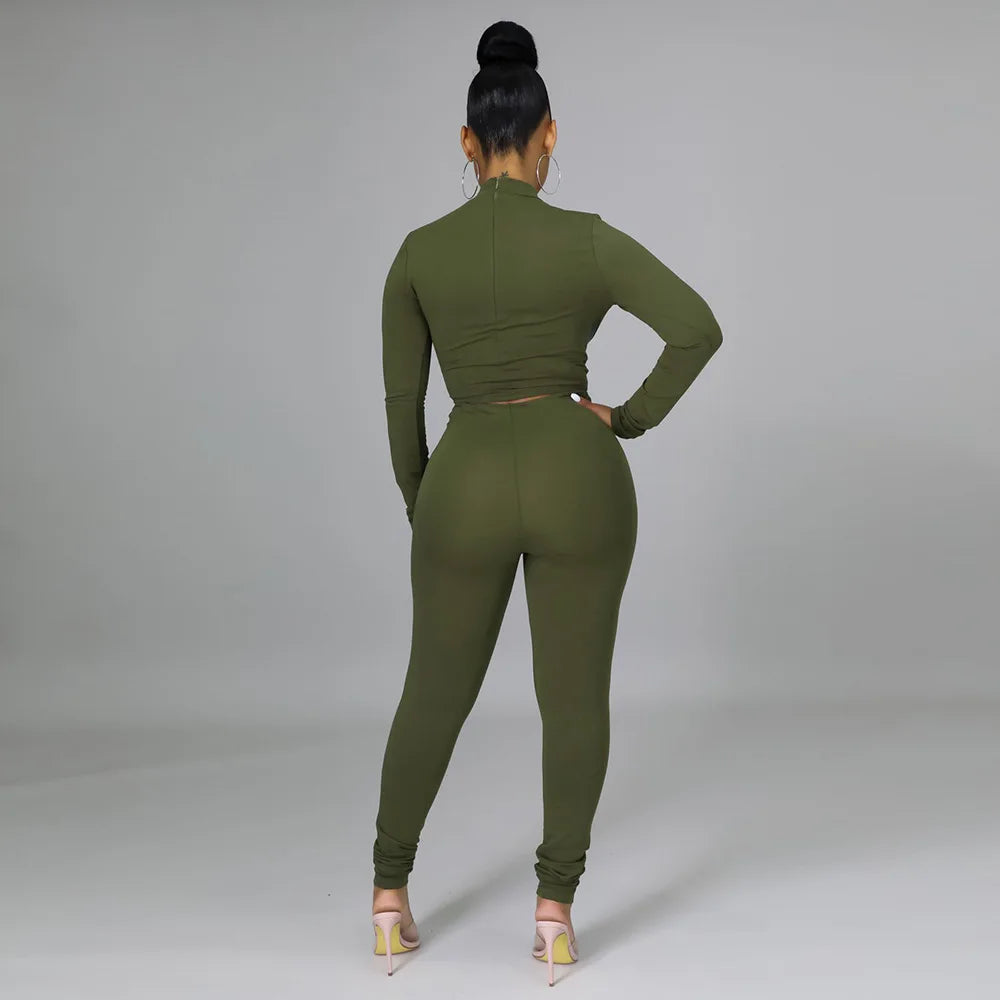EOS | Zweiteiliges Set mit Kurzem Kunstleder-Korsett und High-Waist-Hose
