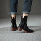 EOS | Leder Stiefeletten Damen – stilvolle Stiefel mit Blockabsatz