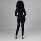 EOS | Zweiteiliges Set mit Kurzem Kunstleder-Korsett und High-Waist-Hose