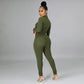 EOS | Zweiteiliges Set mit Kurzem Kunstleder-Korsett und High-Waist-Hose