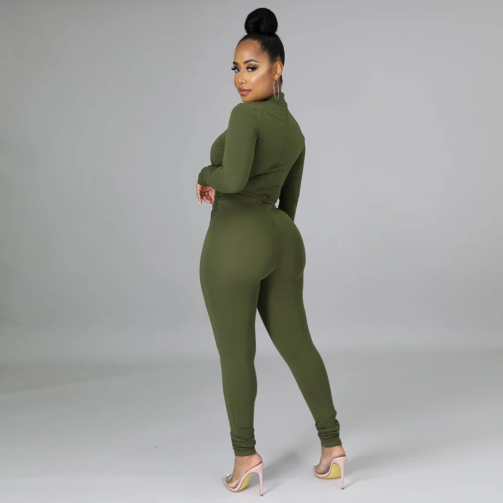 EOS | Zweiteiliges Set mit Kurzem Kunstleder-Korsett und High-Waist-Hose