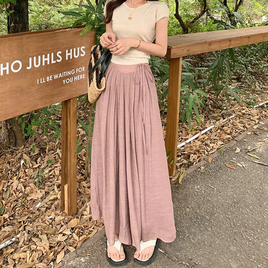 EOS | Rosa Maxi Leinenrock