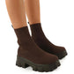EOS | Klobig Plateau Sockenstiefel Damenstiefel
