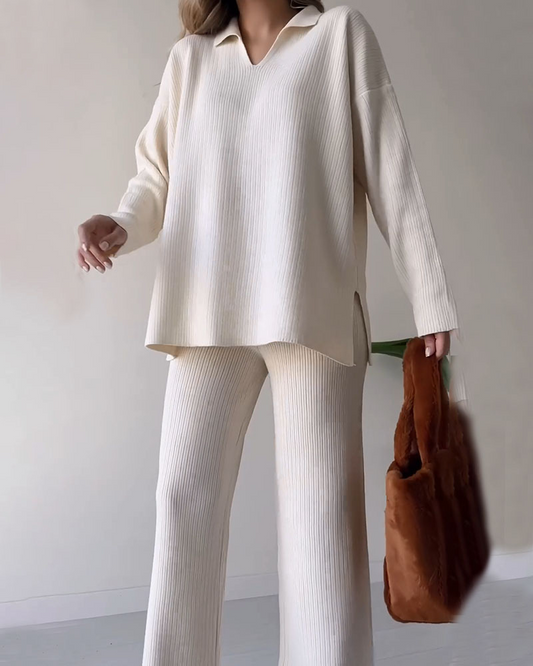 EOS | Set Weite Hosenbeine Oversize Pullover Loungewear Set EOS | Set für Damen