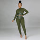 EOS | Zweiteiliges Set mit Kurzem Kunstleder-Korsett und High-Waist-Hose