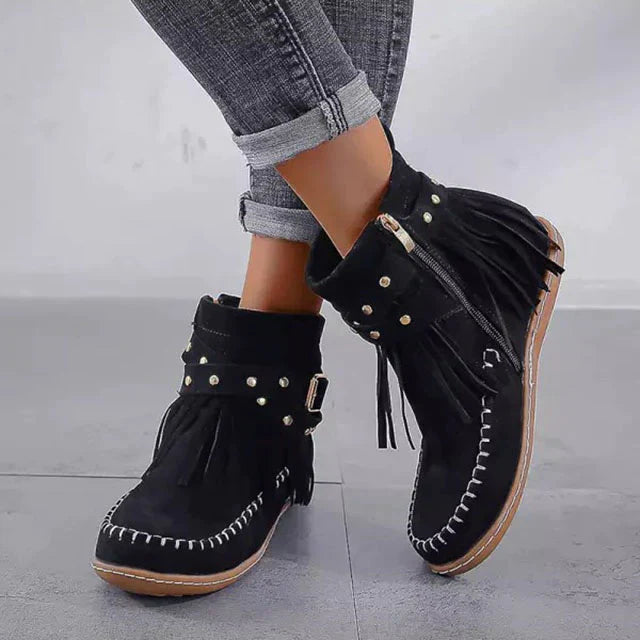EOS | Vintage Fransen Stiefeletten