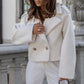 EOS | Elegant Zweireiher Kurzer Woll Trenchcoat Kurzer Wollmantel für Damen