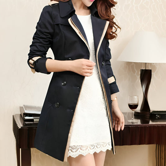 EOS | Eleganter Doppelreihiger Windbreaker Trenchcoat