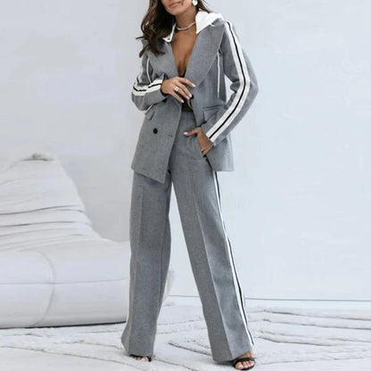 EOS | Set Casual Weites Bein Blazer Set Co Ord Set Frauen
