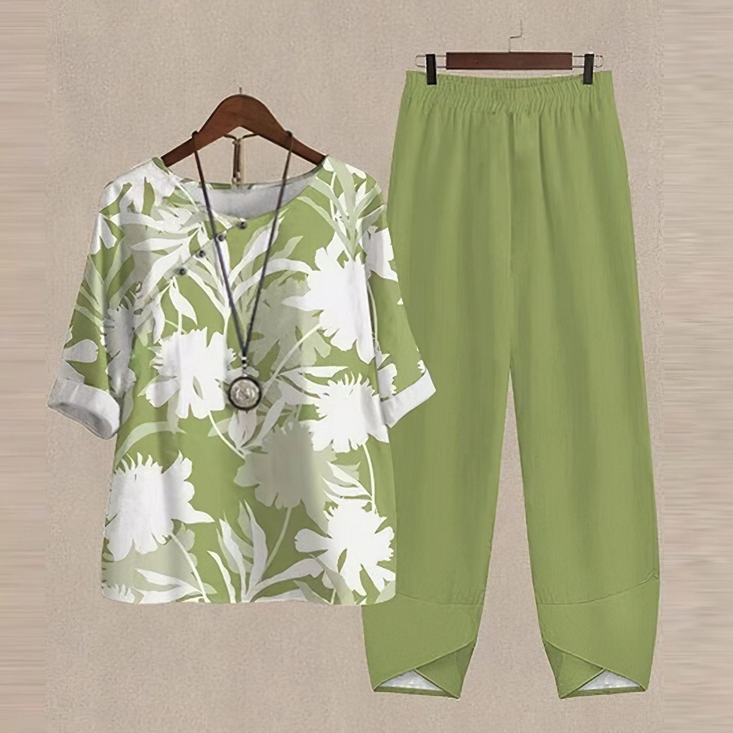EOS | Set Damen Freizeitkleidung mit kurzen Ärmeln und lockerer Passform Sommerkleidung Set