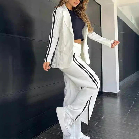 EOS | Set Freizeitblazer und Hose mit weitem Bein für Damen im Partnerlook