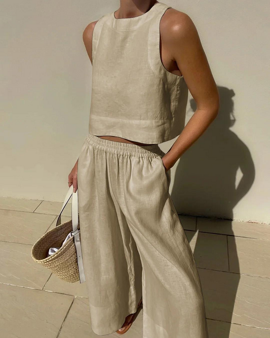 EOS | Set Passendes Crop Top und weite Hose für Frauen für den Sommer