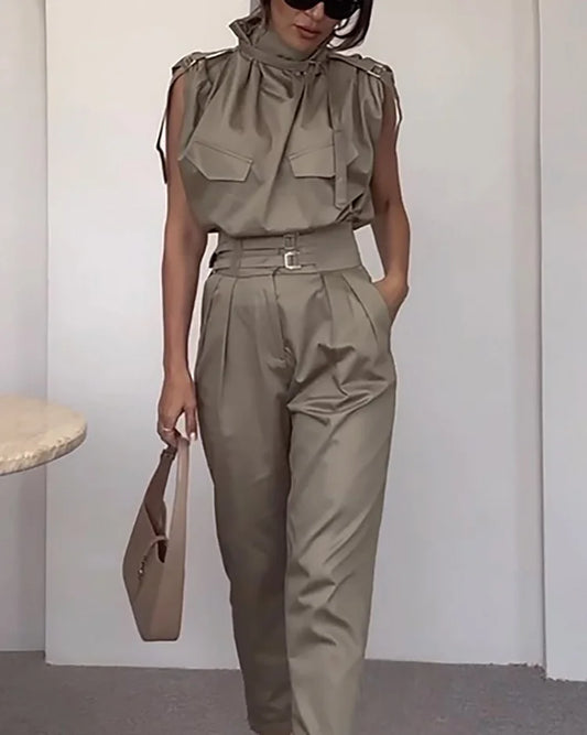 EOS | Krawattenhals Cargo Top und Hosen Set