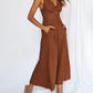 EOS | V-Ausschnitt Hochtaillierter Jumpsuit