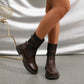 EOS | Elegante braune Stiefeletten mit Wickelriemen