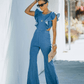 EOS | Hochwertige Denim-Jumpsuits mit ausgestellten Ärmeln