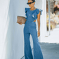 EOS | Hochwertige Denim-Jumpsuits mit ausgestellten Ärmeln
