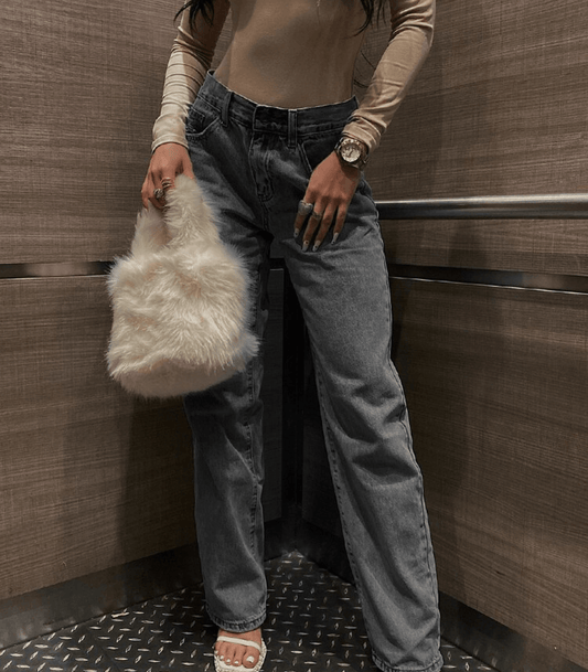 EOS | Baggy Denim Jeans mit Rissen auf der Rückseite