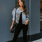 EOS | Jeansjacke mit Leopardenmuster