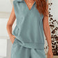 EOS | Damen Ärmelloses Polo-Shirt und Shorts Set in Einfarbigem Design