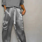 EOS | Jumpsuit aus glattem Satin mit halblangem Oberteil und Hose für Frauen
