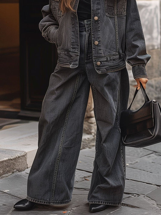 EOS | Lässige Vintage-Jeans mit weitem Bein und Taschen