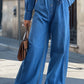 EOS | Retro Taillen-Jumpsuit mit weiten Beinen und langen Ärmeln
