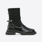 EOS | Elegante braune Stiefeletten mit Wickelriemen